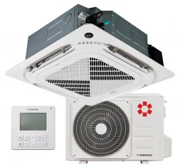 Кассетный кондиционер Kentatsu KSVT105HFAN3R/KSUR105HFAN3L/KPU95-DR