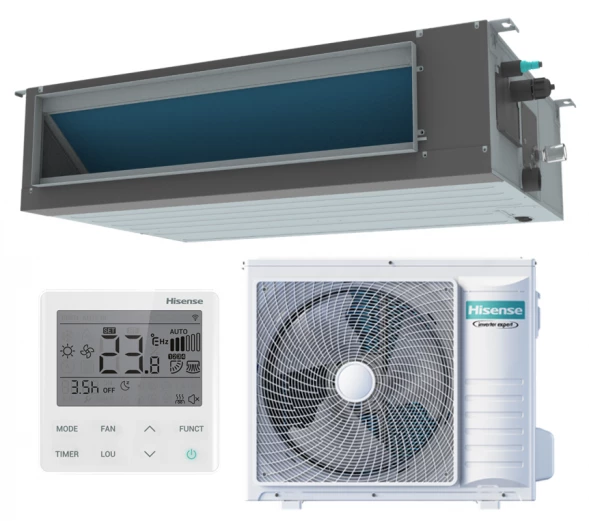 Канальный инверторный кондиционер Hisense ADT-12UX4RBL8/AUW-12U4RS8