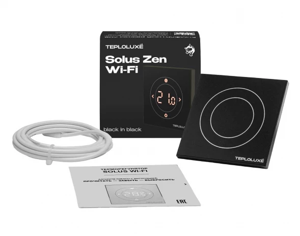 Терморегулятор Теплолюкс Solus Zen Wi-Fi черный/черный
